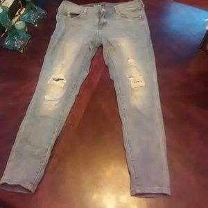 Skinny slightly distressed jeans